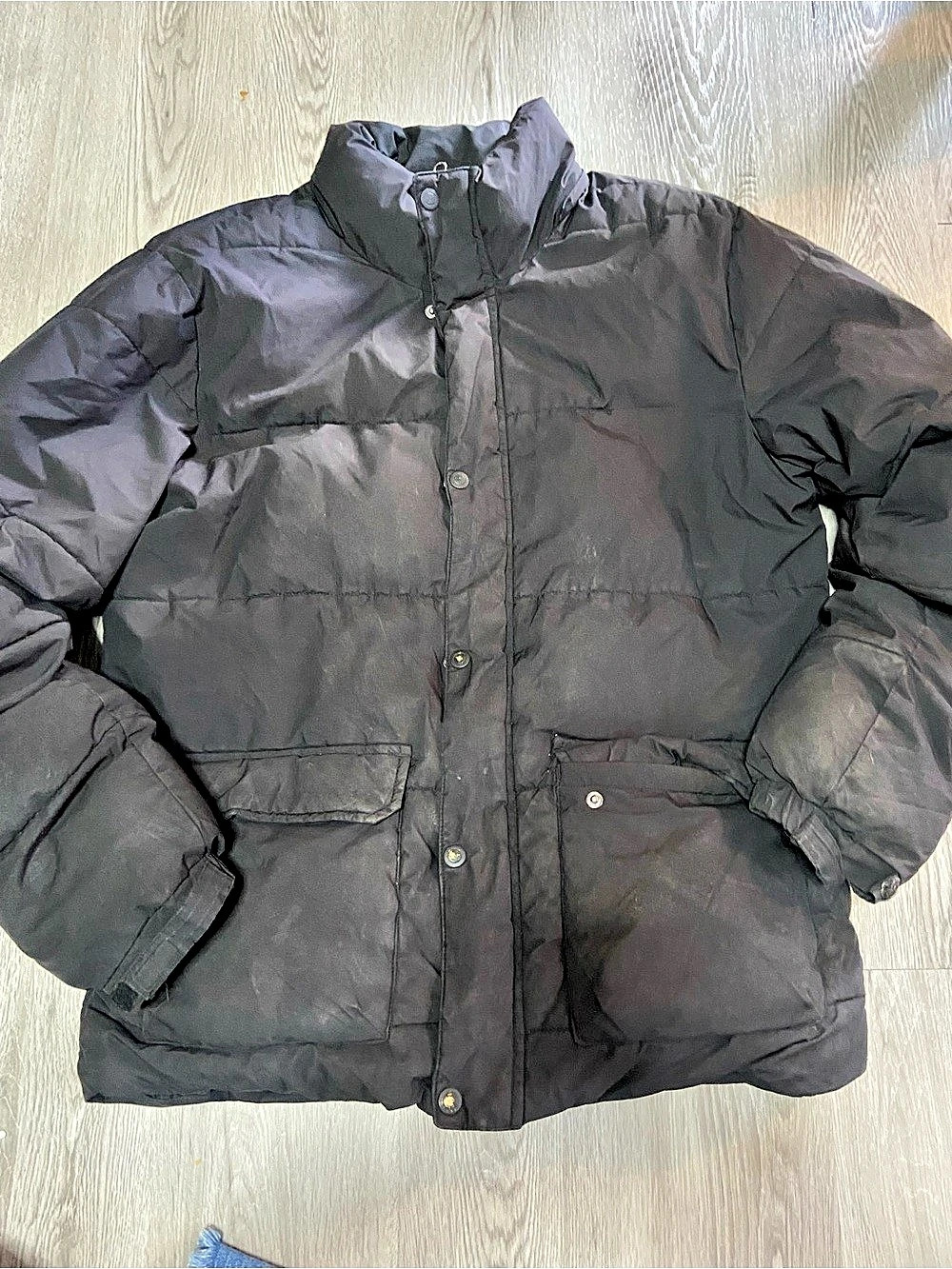 SWISS TECH Men'Small Quilted Puffer Jacket Black Small